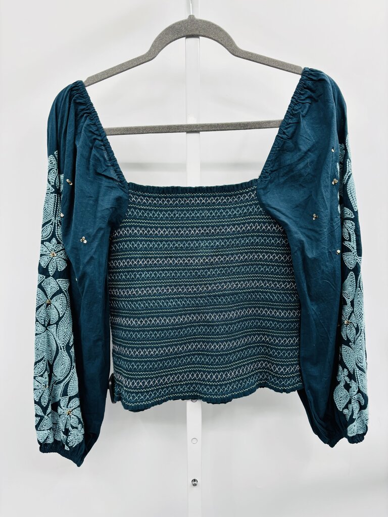 Anthropologie Top Teal S