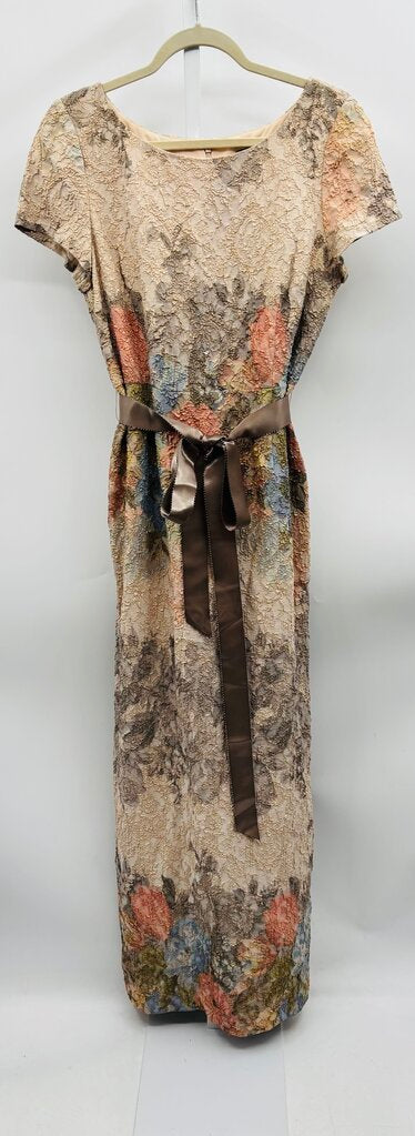 Adrianna Papell Maxi Dress Beige 14