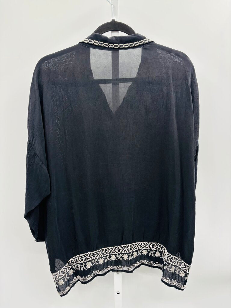 Johnny Was Blouse Black M
