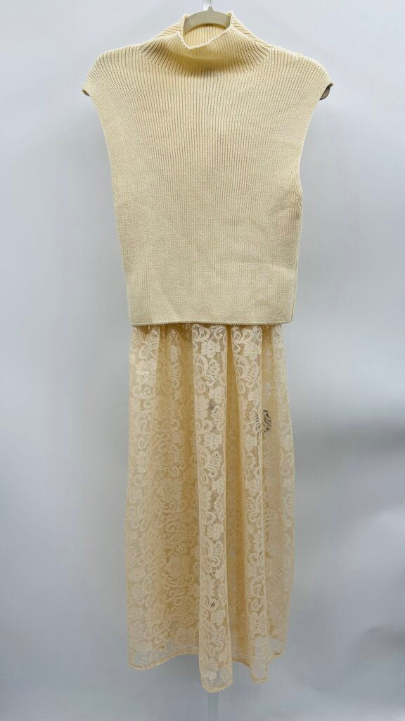 Anthropologie Dress Beige M