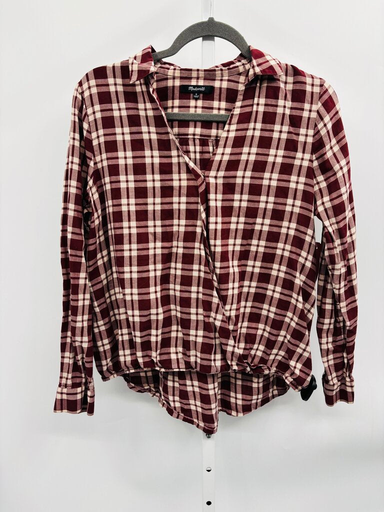 Madewell Blouse Burgundy M