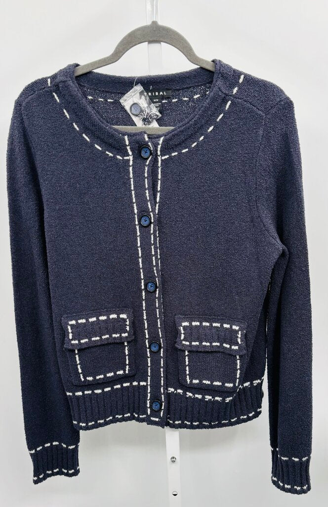 Tribal Cardigan Navy M