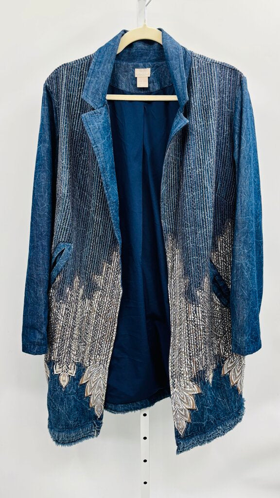Chico’s Jacket Denim L