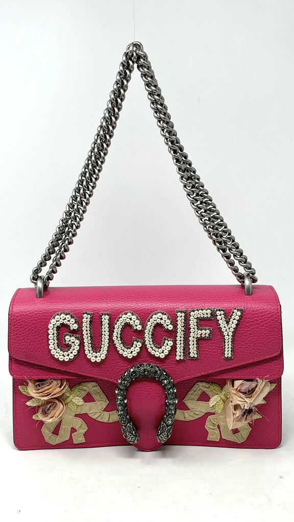 Gucci Pink Guccify Dionysus Small Shoulder Bag