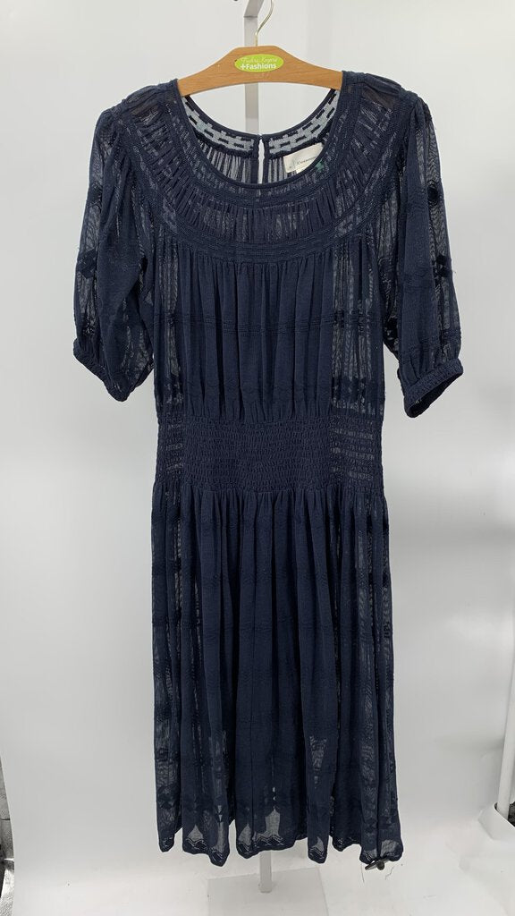 Anthropologie Dress Plus Navy 1X