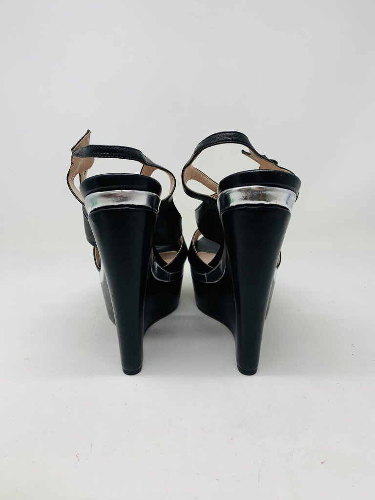 Miu Miu Wedge Black/Silver 10