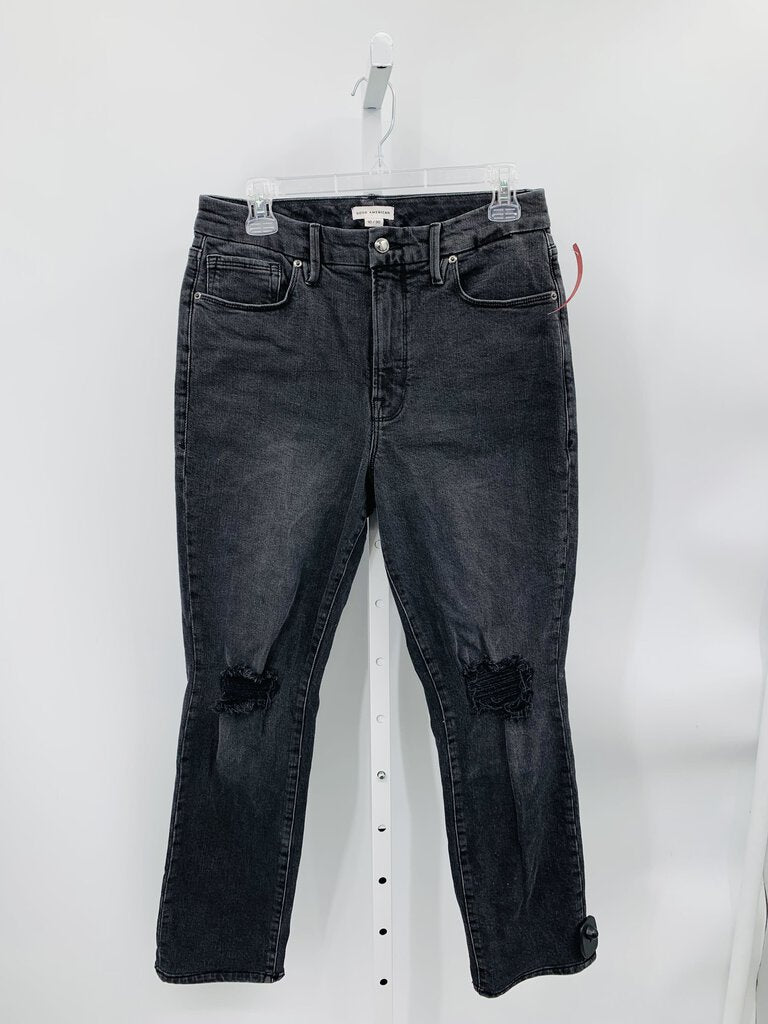 Good American Jeans Straight Grey 10