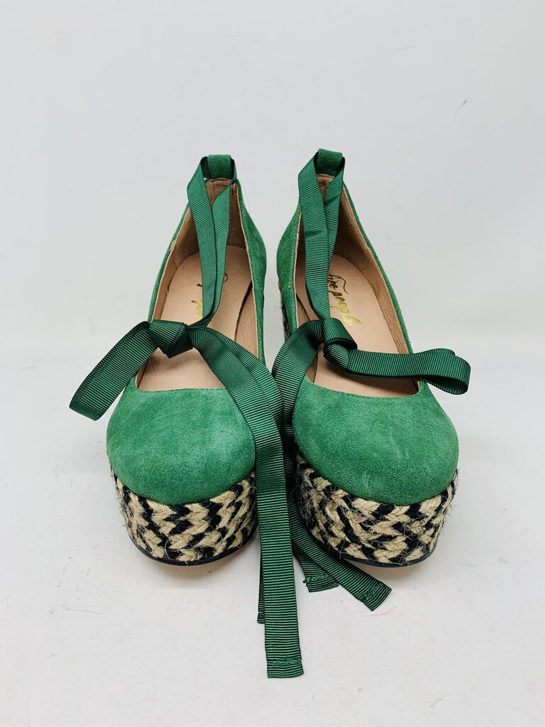 Free People Wedge Green 5.5