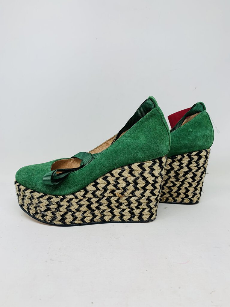 Free People Wedge Green 5.5