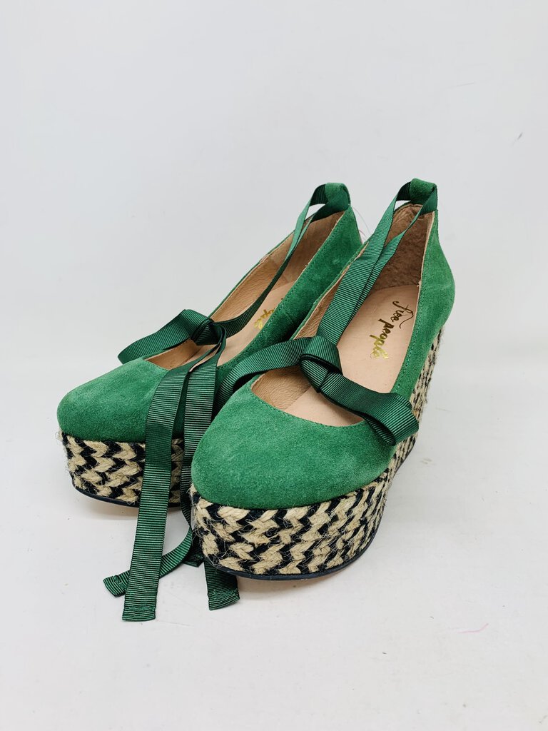 Free People Wedge Green 5.5