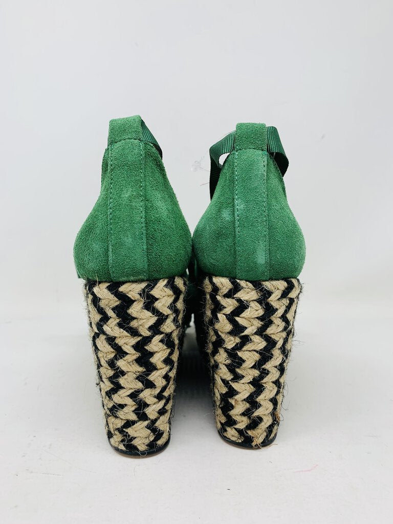 Free People Wedge Green 5.5