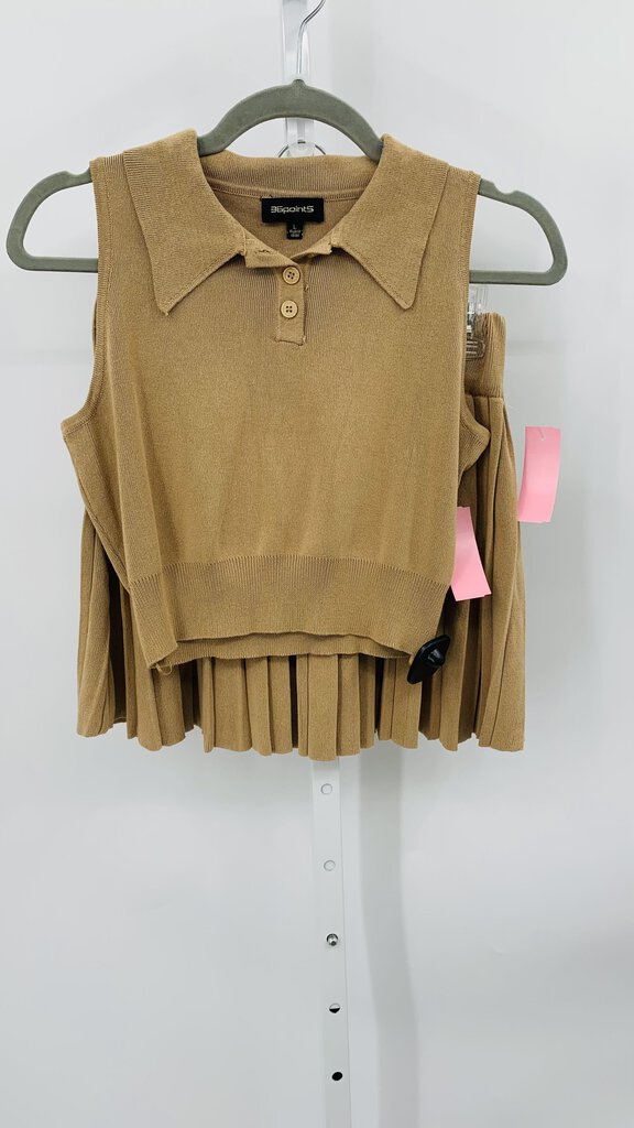 36 Point 5 Skirt Set Tan L