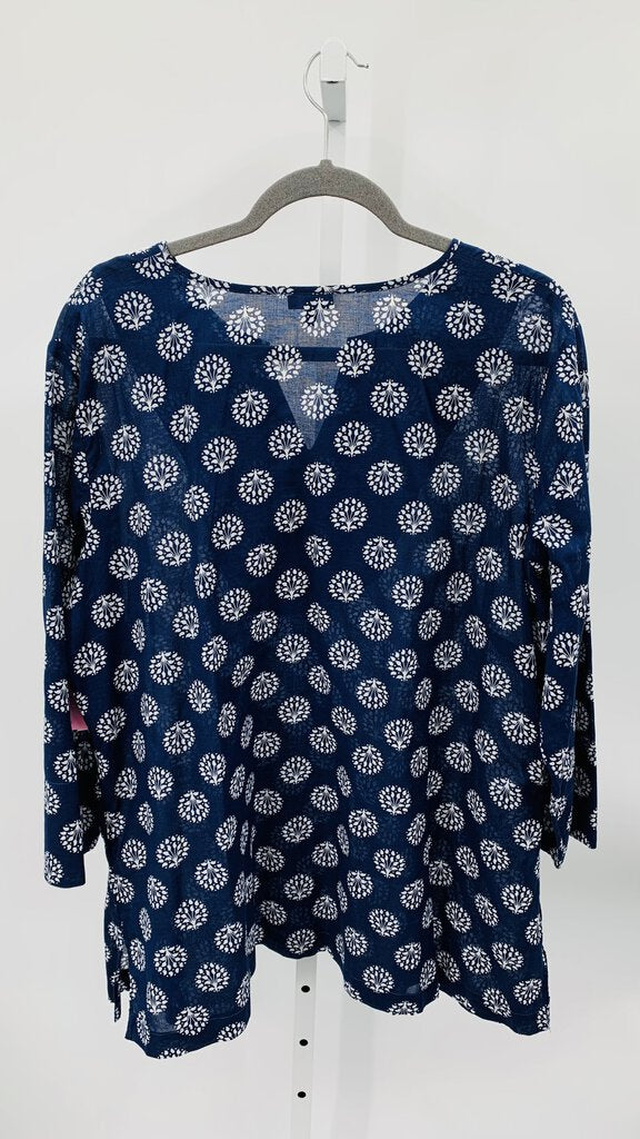 Talbots Top Navy 2X