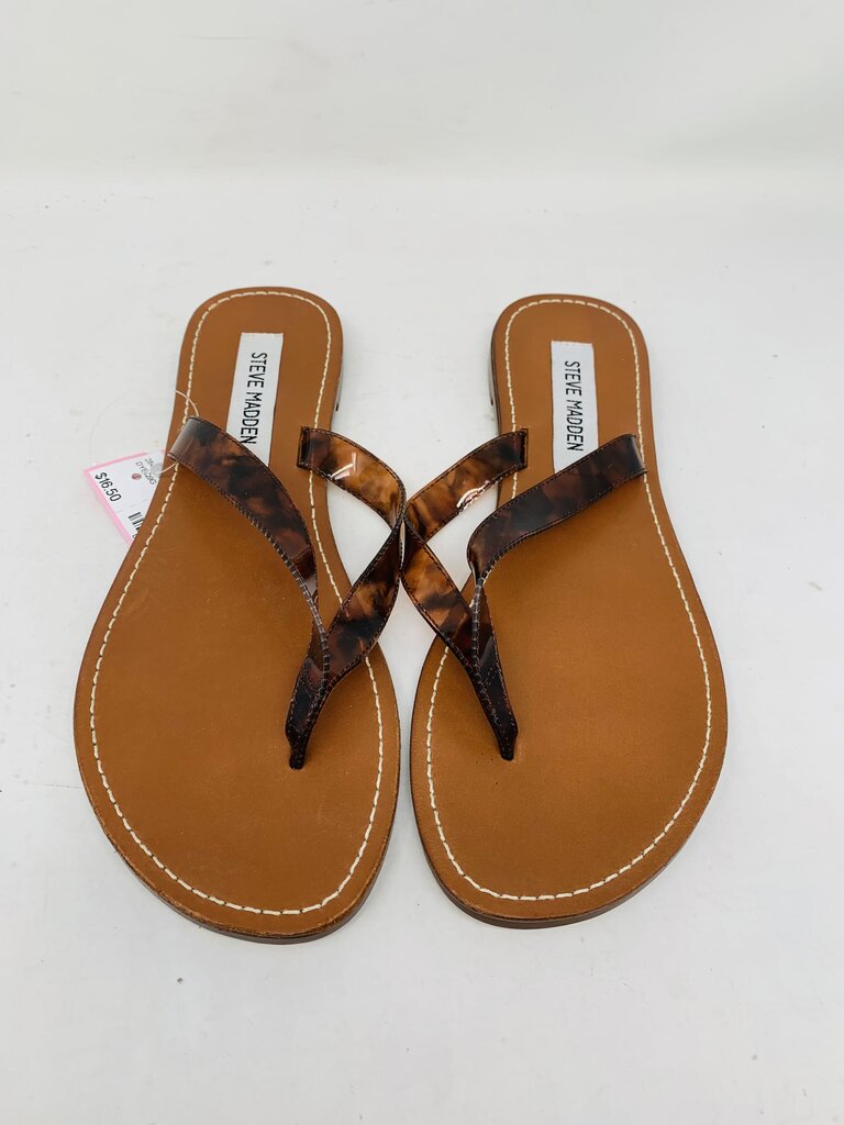 Steve Madden Flip Flops Brown 7