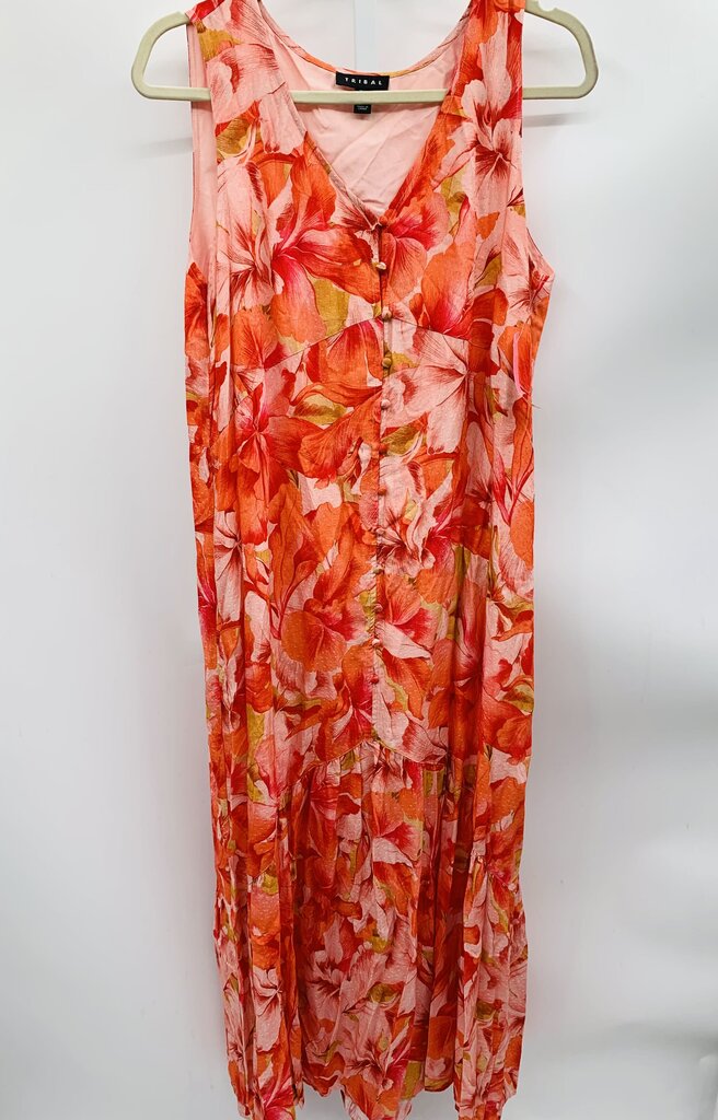 Tribal Maxi Dress Orange M