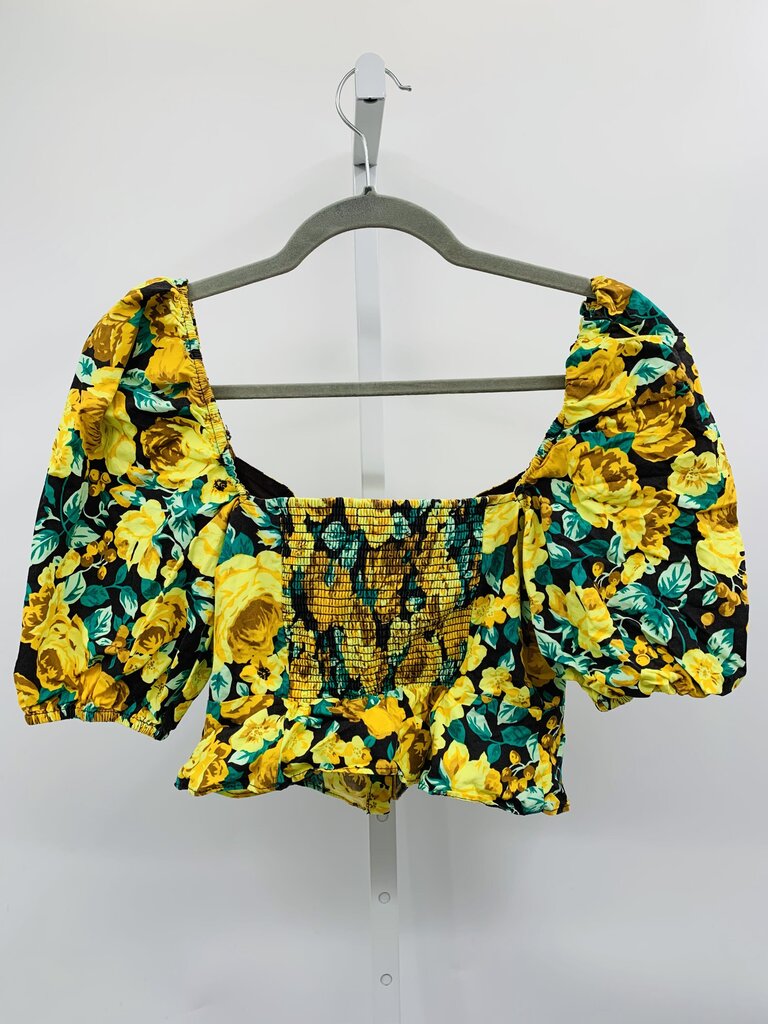 Laura Ashley x UO Crop Top Yellow M