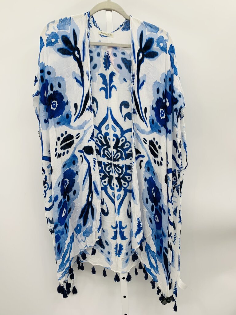 Moss Rose Kimono Blue OS