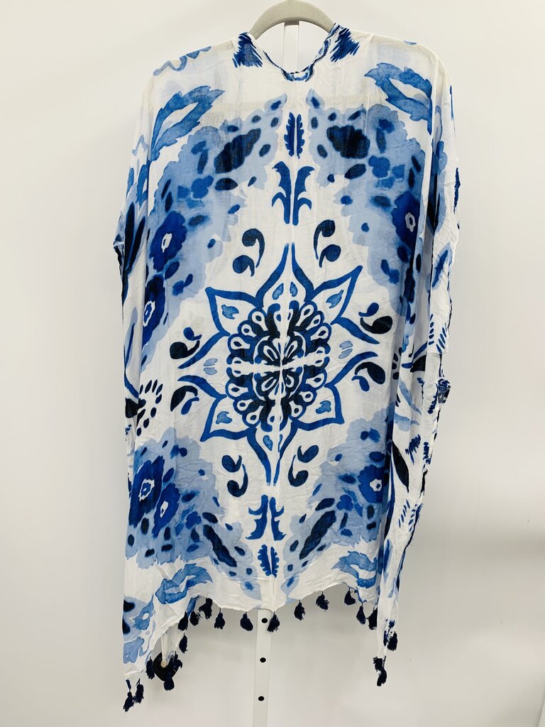 Moss Rose Kimono Blue OS