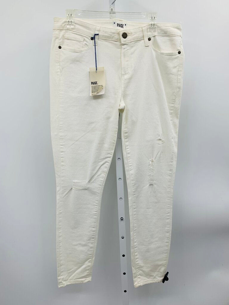 Paige Jeans Straight White 14