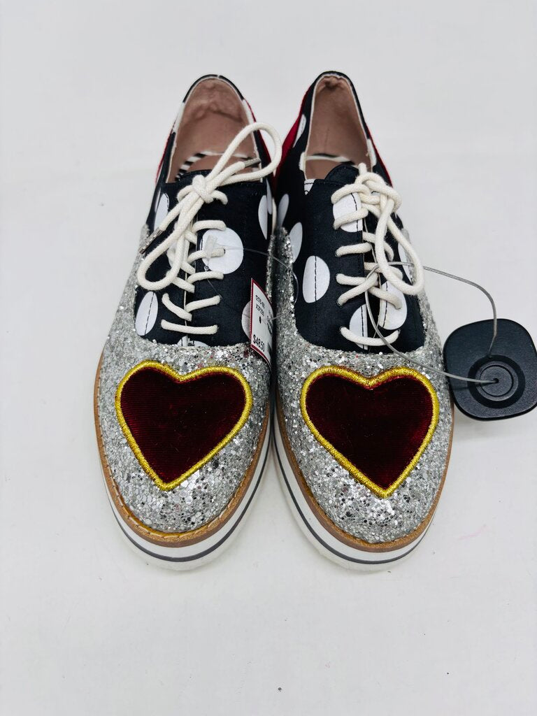 Betsey Johnson Oxfords Silver 6