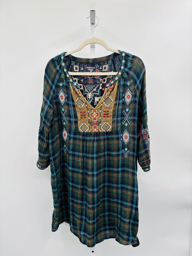 Johnny Was Workshop Dress Teal S