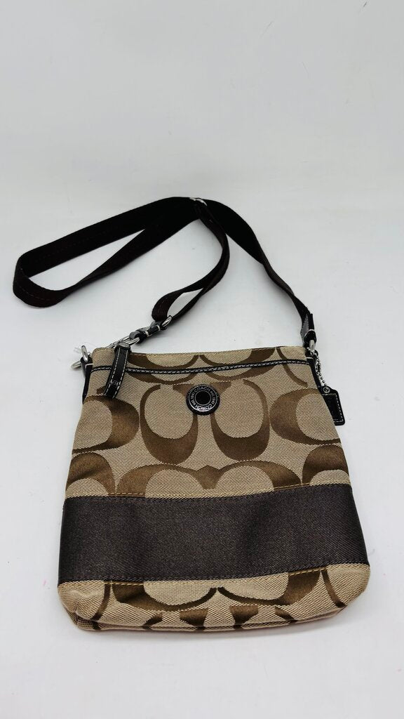 Coach Crossbody Bag Tan Signature