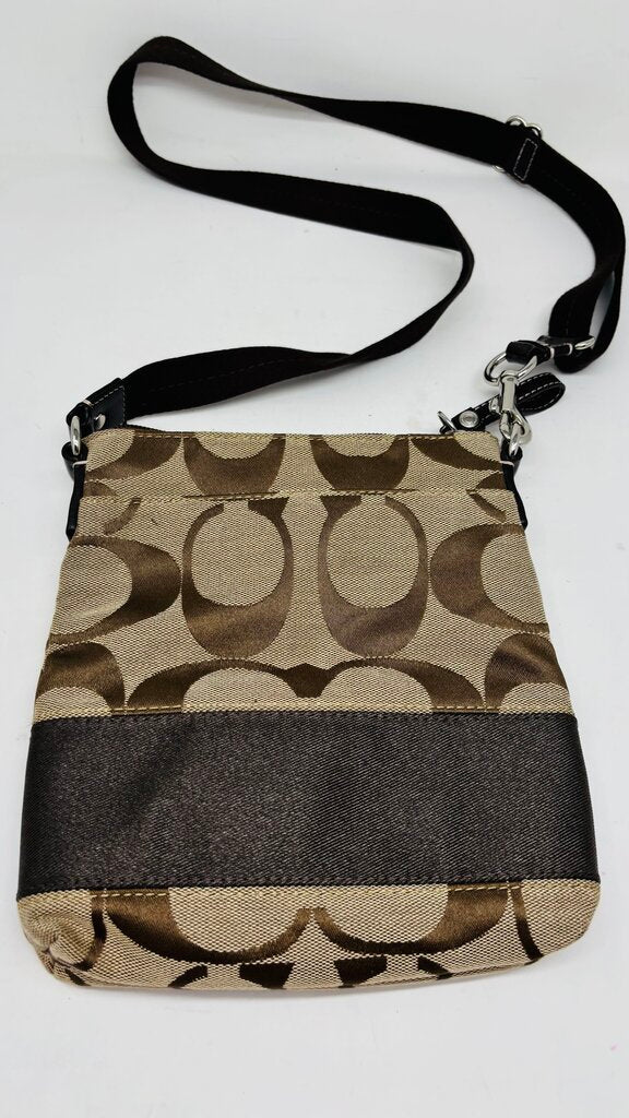 Coach Crossbody Bag Tan Signature