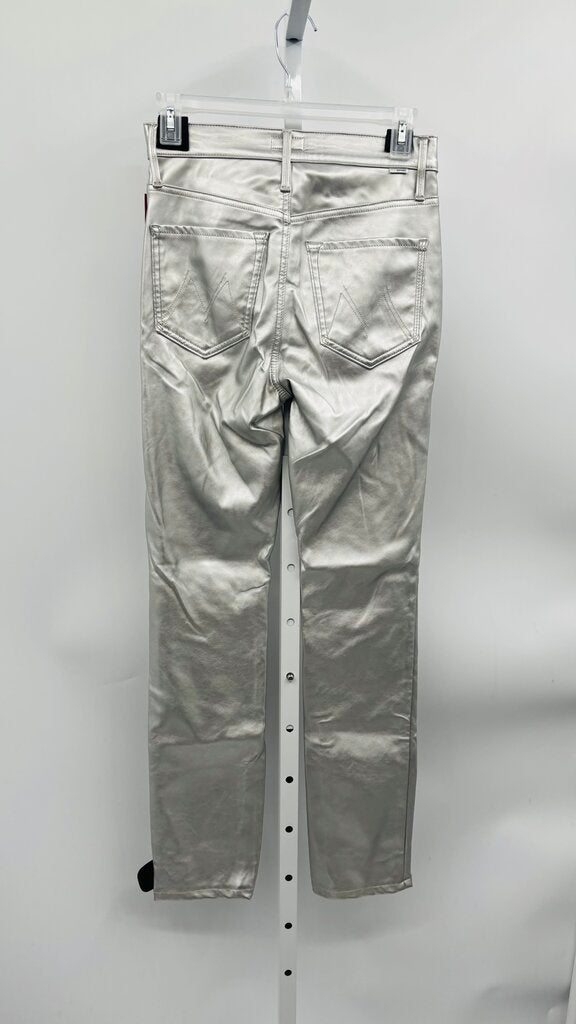 Mother Pants Skinny Silver 2