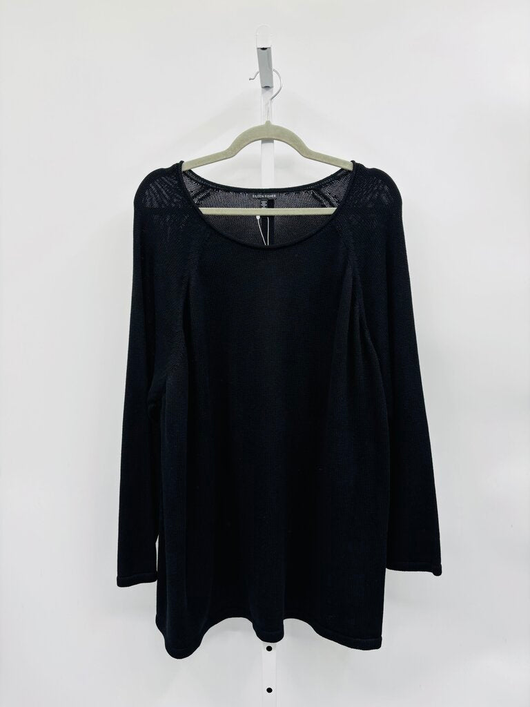 Eileen Fisher Sweater Plus Black 3X