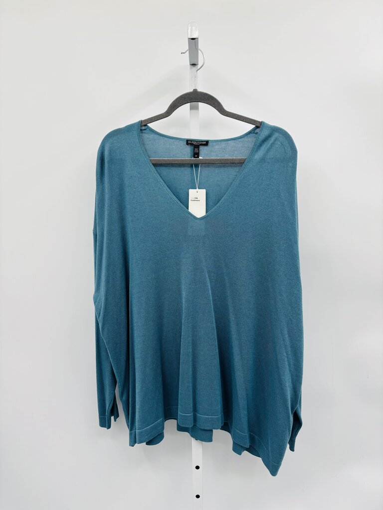 Eileen Fisher Sweater Plus Teal 3X