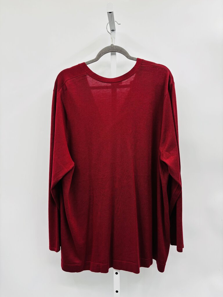 J. Jill Cardigan Plus Burgundy 3X