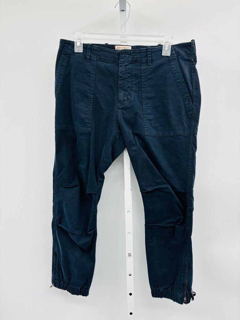 Nili Lotan Pants Straight Navy 10