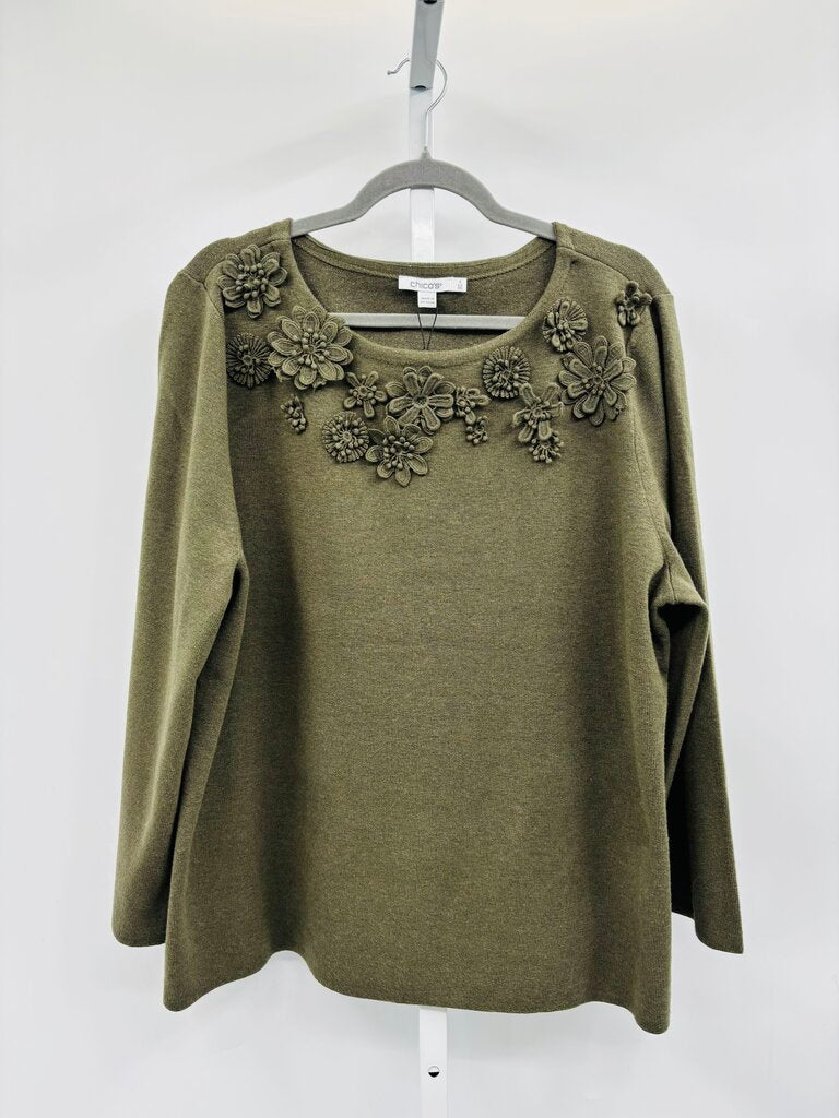 Chico's Sweater Plus Green XXL