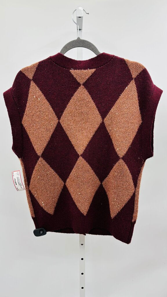 Mystree Sweater Vest Burgundy S