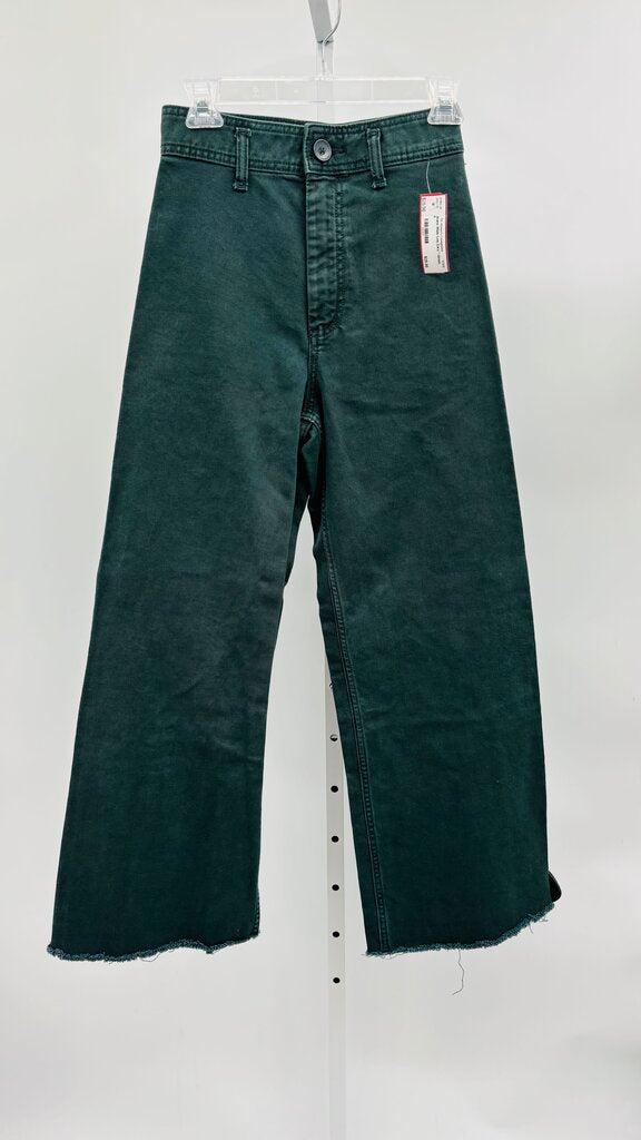 Zara Jeans Wide Leg Green 4