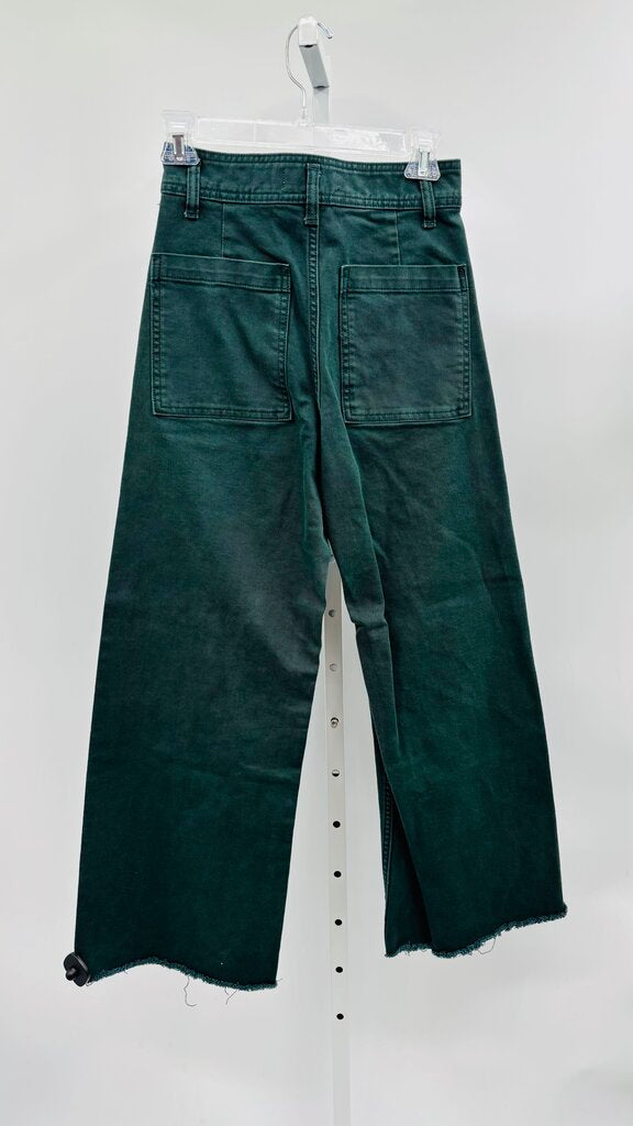 Zara Jeans Wide Leg Green 4