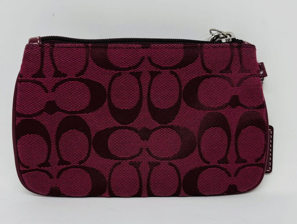 Coach Wristlet Burgundy Signature