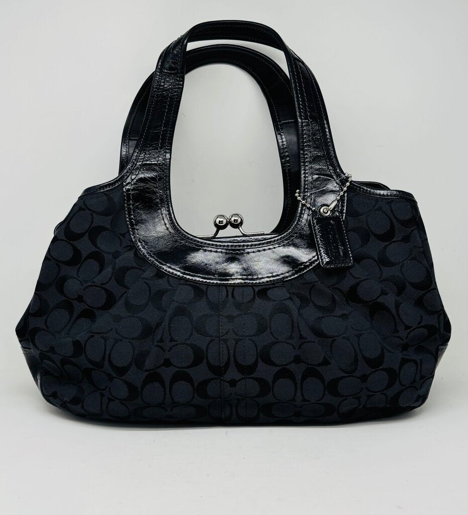 Coach Handbag Black Signature