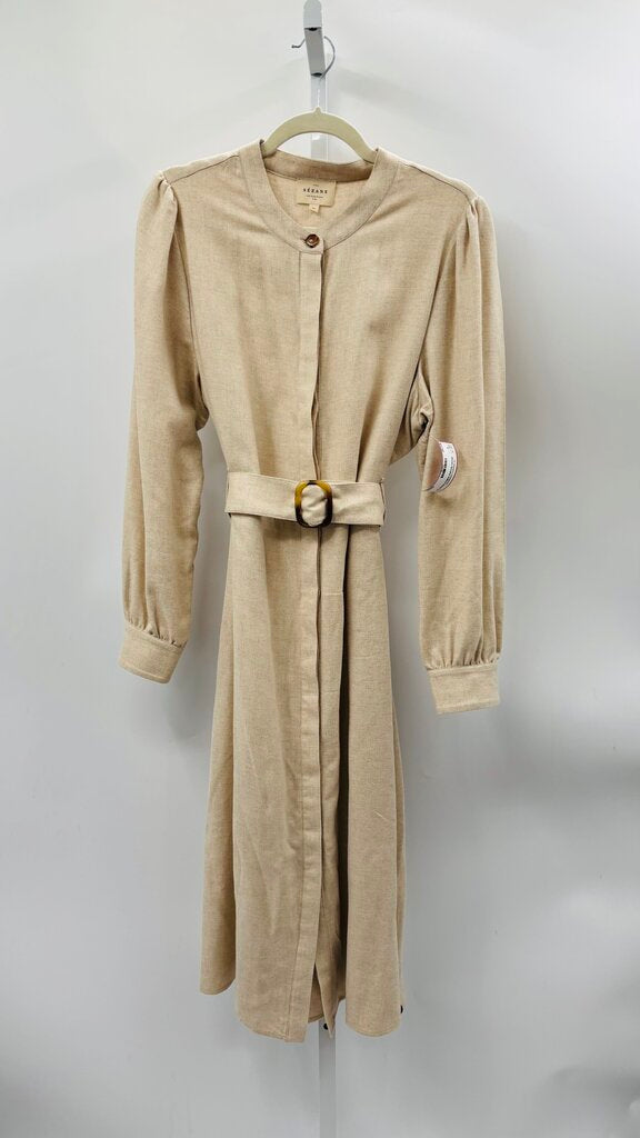 Sezane Dress Beige 14