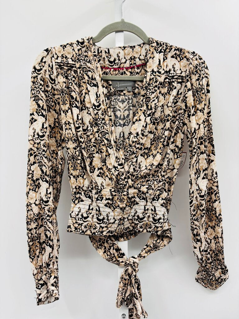Anthropologie Blouse Tan XS