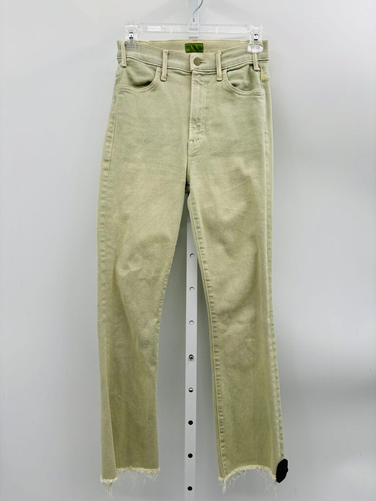 Mother Jeans Straight Green 0