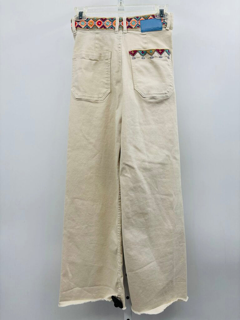 Desigual Pants Wide Leg Khaki S