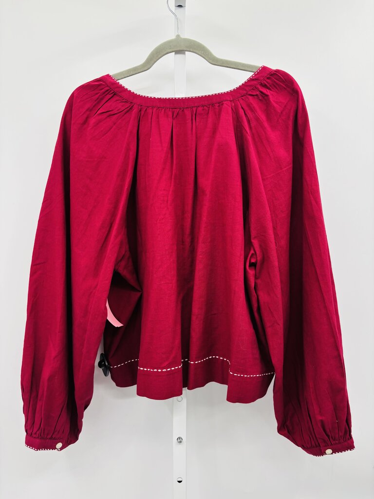 Loft Blouse Burgundy XL