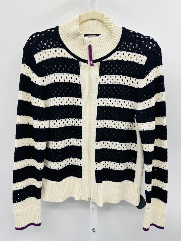 Talbots Jacket Blue White L