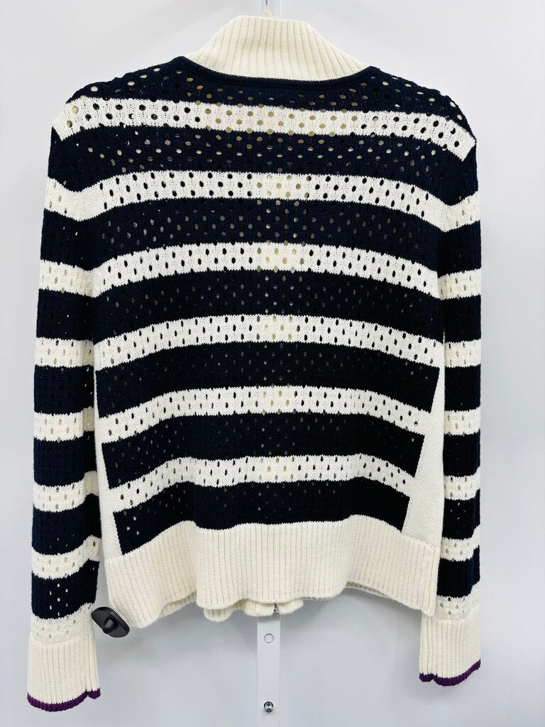 Talbots Jacket Blue White L