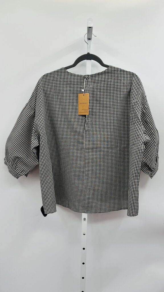 SooLinen Blouse Black White OS