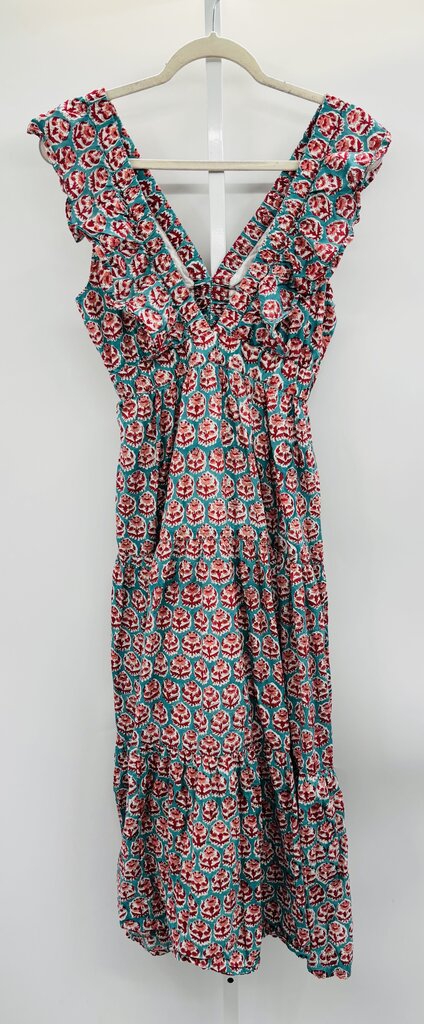 Madison Mathews Maxi Dress Teal S