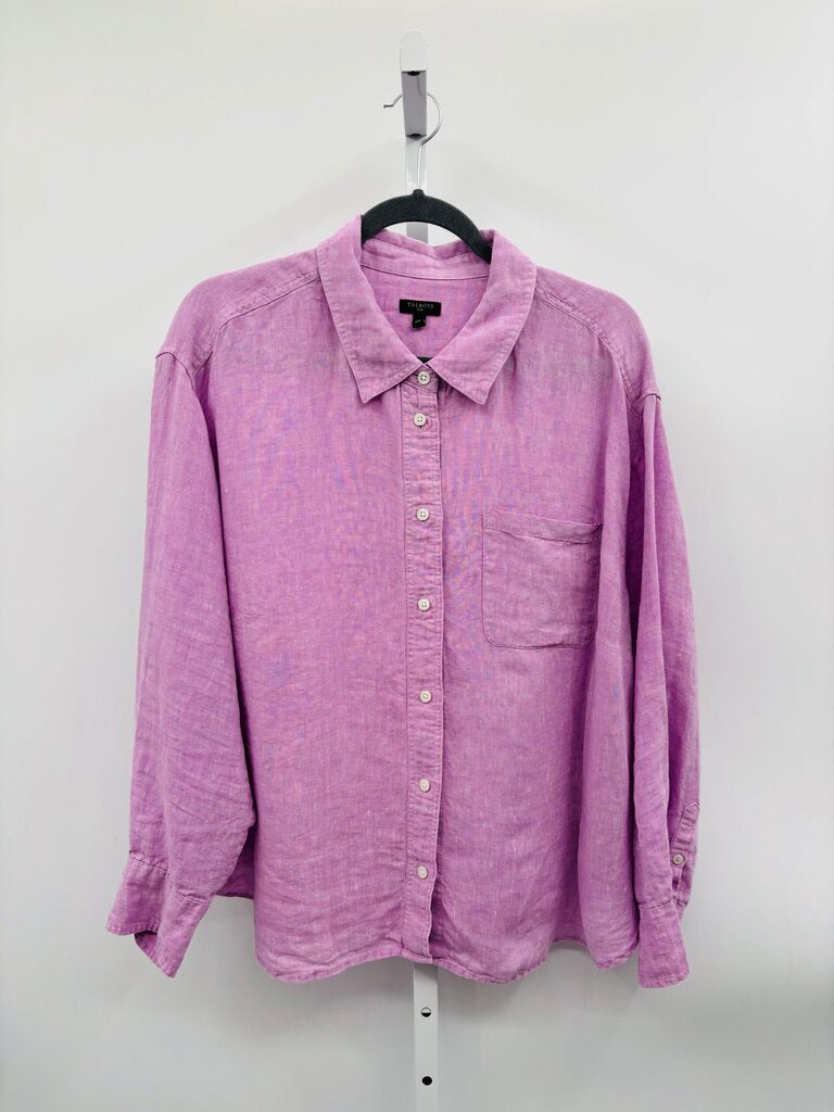 Talbots Shirt Plus Purple 2X