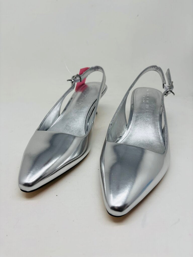 Marc Fisher Slingbacks Silver 9