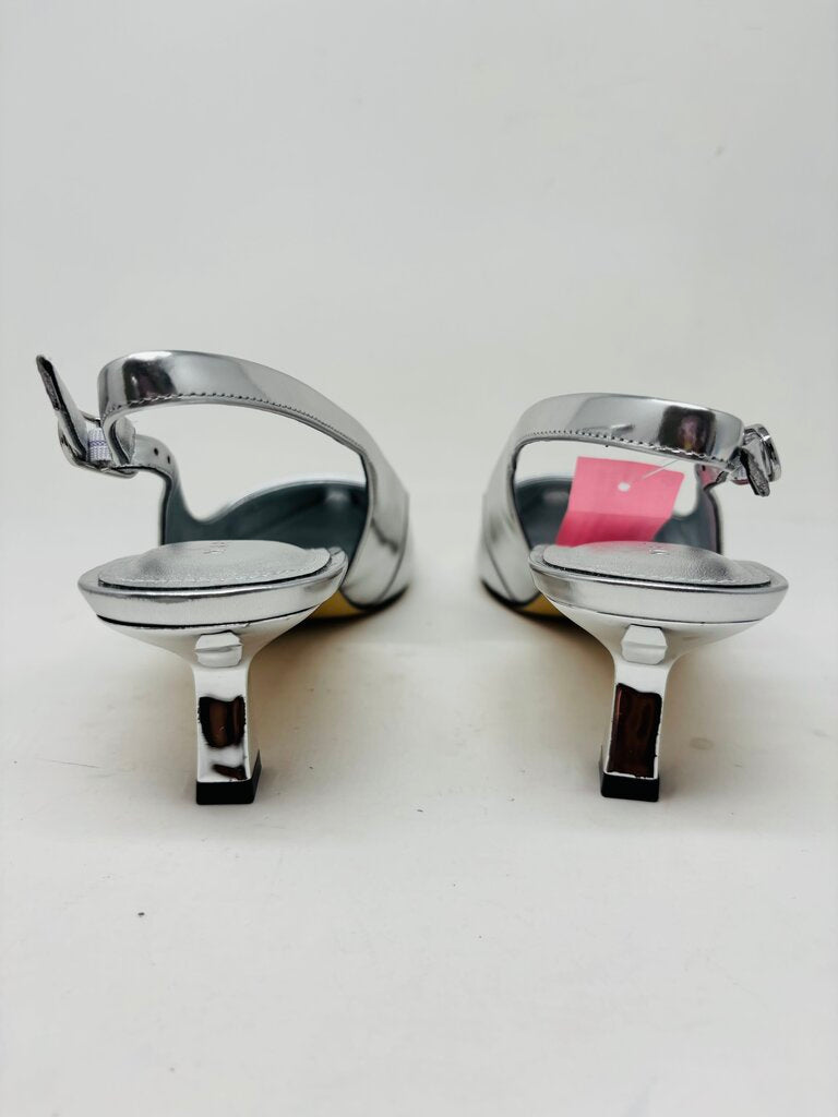 Marc Fisher Slingbacks Silver 9